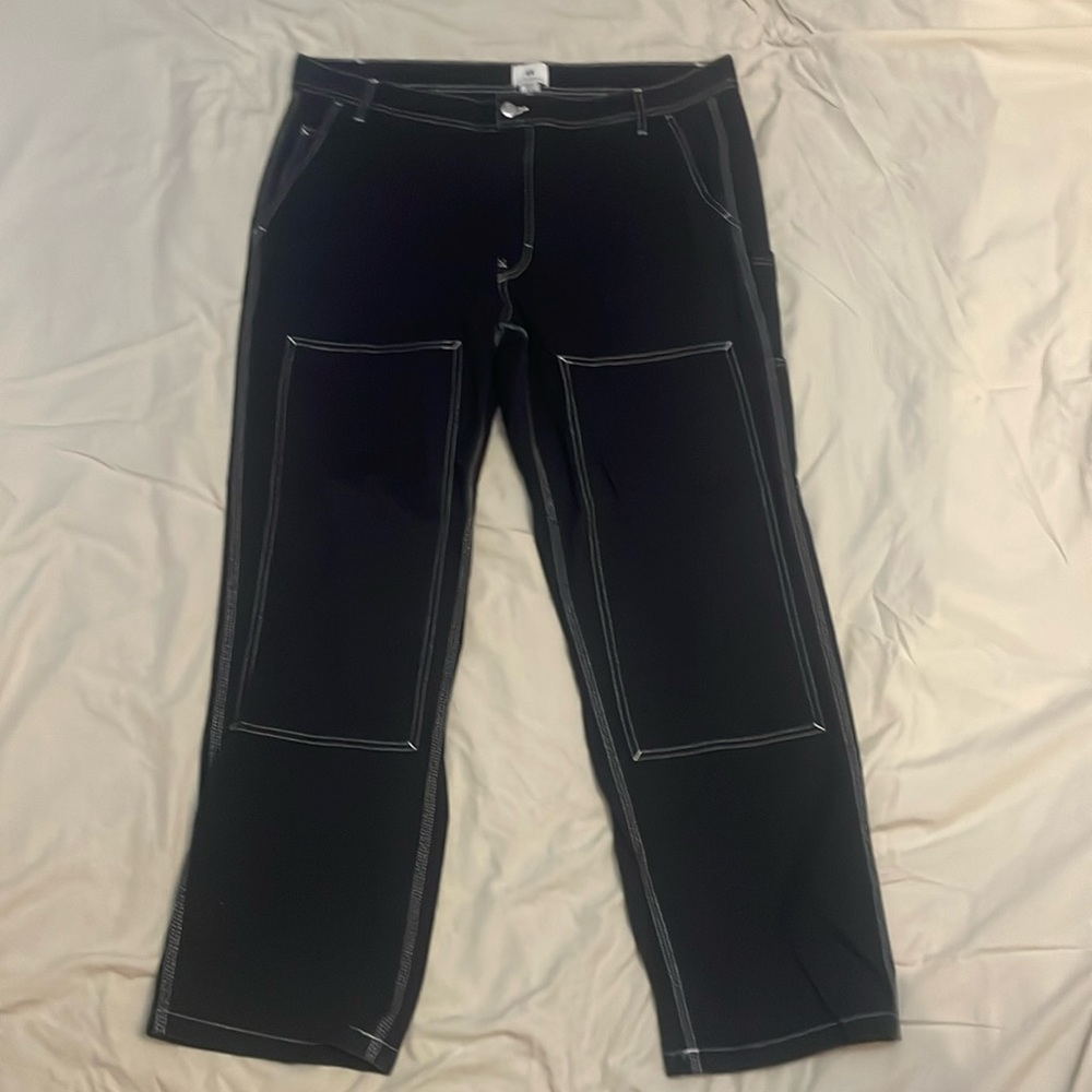 H&M Black with White Stitching Jeans